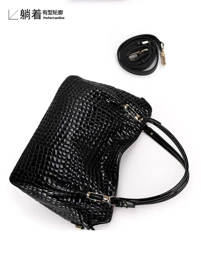 Black / L 2ndr Branded Luxury Large Genuine Leather Handbags 2023 for Women Luxury Free Shipp China