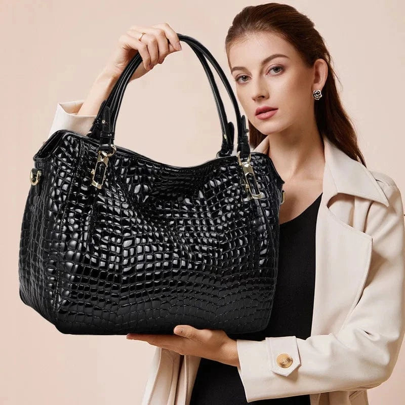 Black / L 2ndr Branded Luxury Large Genuine Leather Handbags 2023 for Women Luxury Free Shipp China