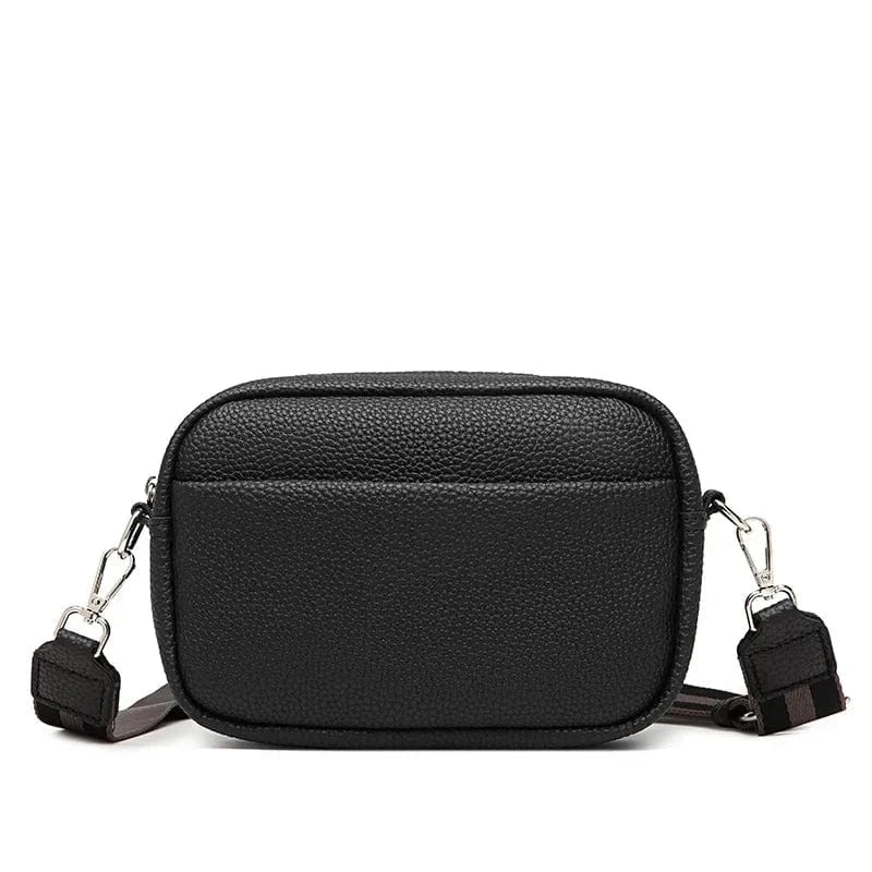 Black / L Wholesale Trendy and Fashionable Women's Single Shoulder Crossbody Bags Solid Color Zipper Closure PU Backpacks