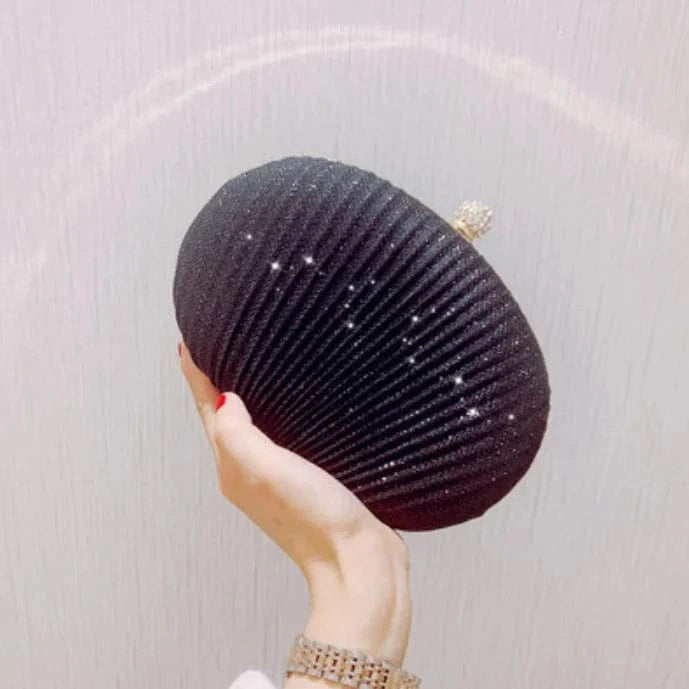 Black Luxury Women Handbags Designer Elegant Ladies Evening Party Clutches Rhinestone Handbags Shell Female Evening Bags