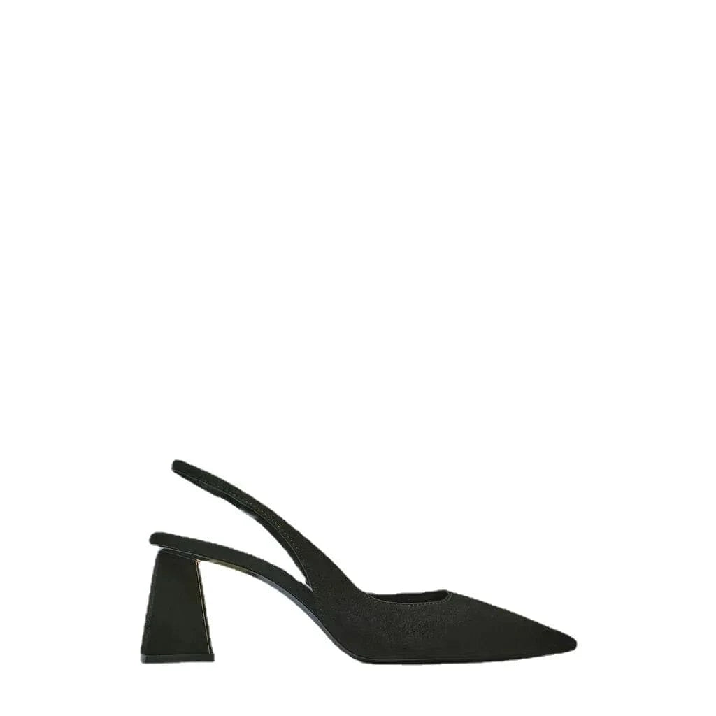 Black Summer Sandals Women Casual Pointed Toe Wrap-toe Shoes Slingback Large Size High Heel Sandals For Ladies Dress Shopping ZA Shoes