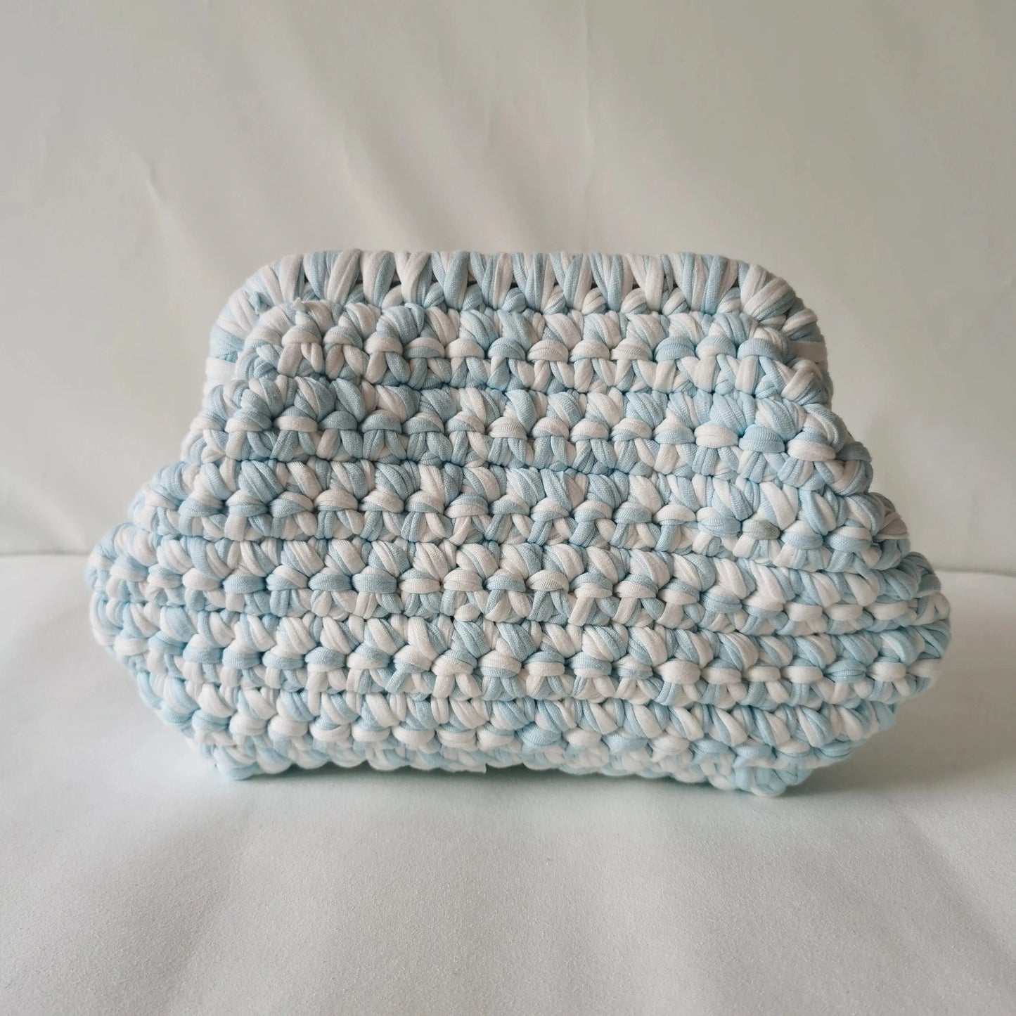 Blue 2024 Newest Fashion Crochet Clutch Cloud Bag Handwoven Crochet Bag Custom Knitted Crochet Evening Bag