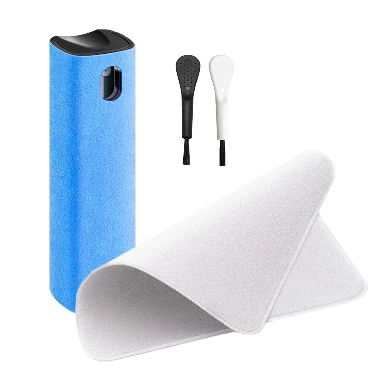 Blue 4in1 4in1 Microfiber Screen Cleaner Spray Bottle for Mobile Phone Ipad Computer Microfiber Polish Cloth Wipe Cleaning Glasses Wipes