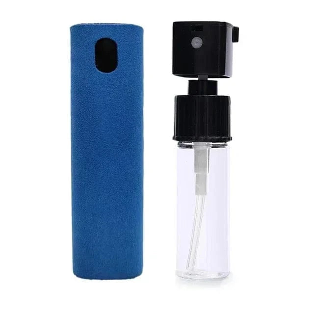 Blue(no liquid) 4in1 Microfiber Screen Cleaner Spray Bottle for Mobile Phone Ipad Computer Microfiber Polish Cloth Wipe Cleaning Glasses Wipes