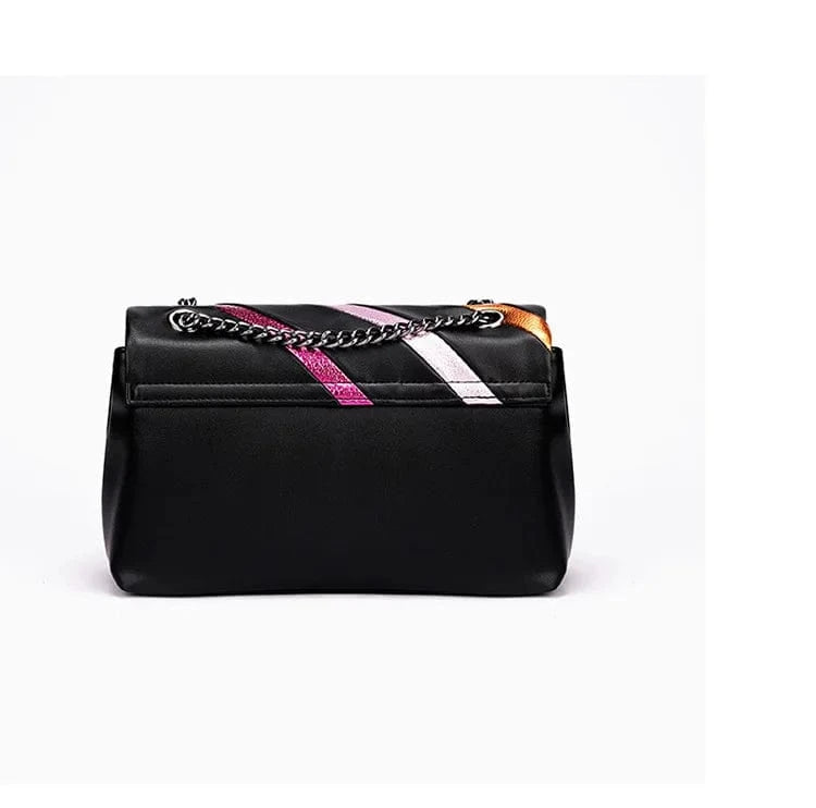 BM9334 Soft Leather New Trends High Quality Designer Handbags Femme Rainbow Crossbody Striped Purse For Ladies