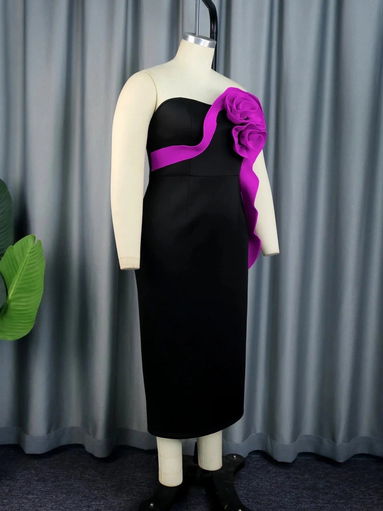 Bodycon Patchwork Dropshipping American Clothing Flower Dresses Women 2024 Plus Size dress