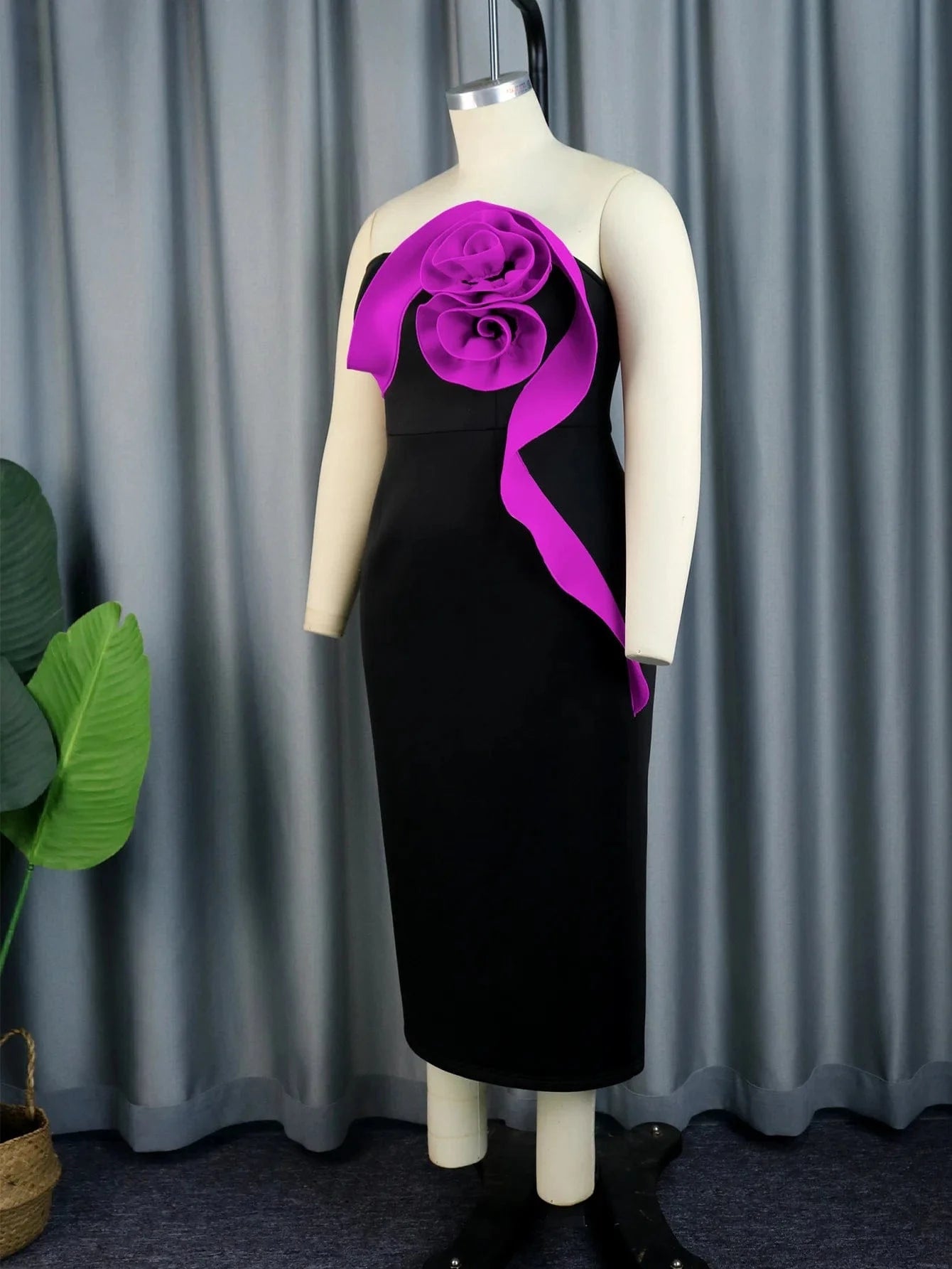 Bodycon Patchwork Dropshipping American Clothing Flower Dresses Women 2024 Plus Size dress