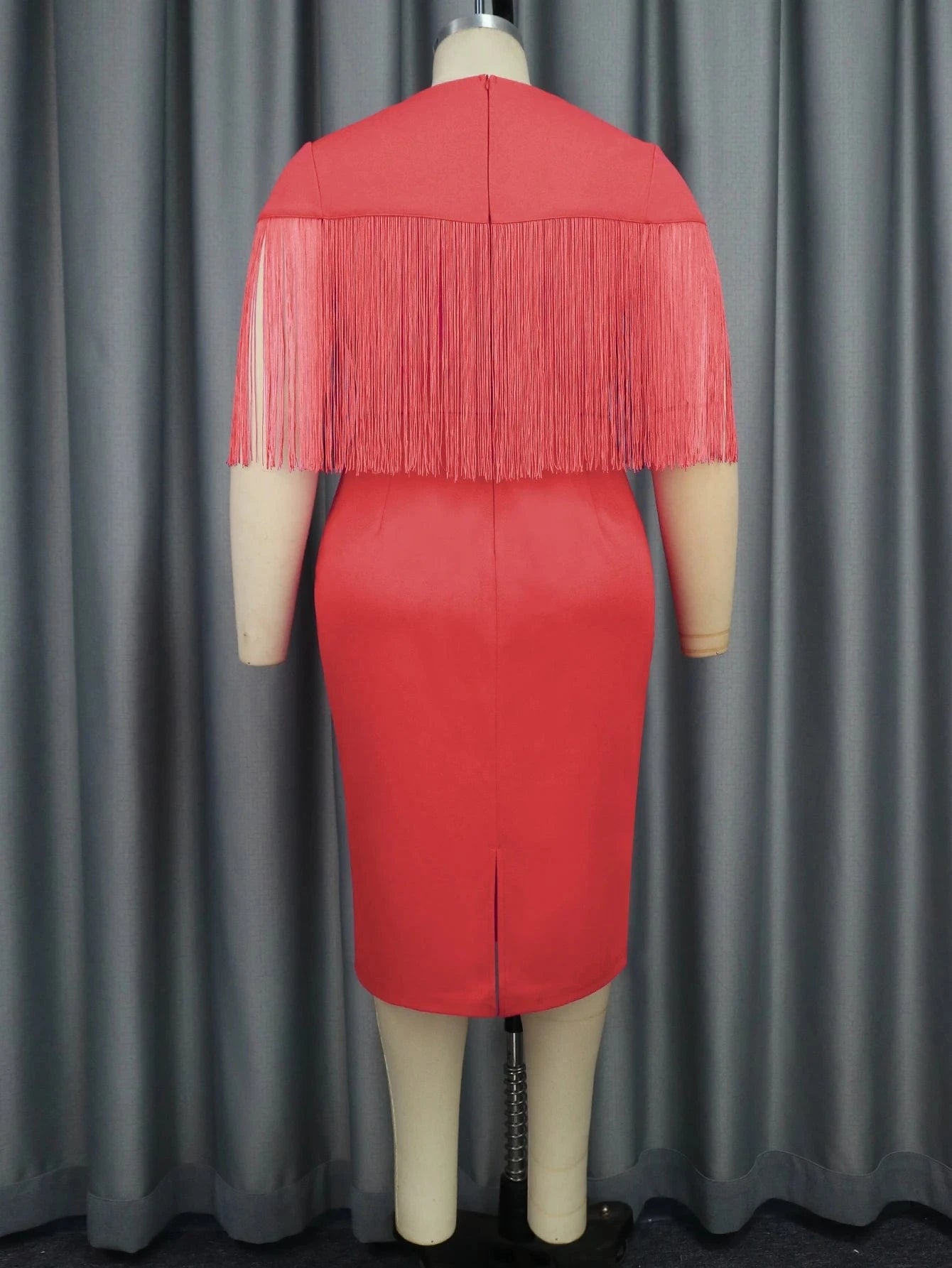 Bodycon Sexy See Through Tassel Patchwork Girl Christmas Prom Dresses
