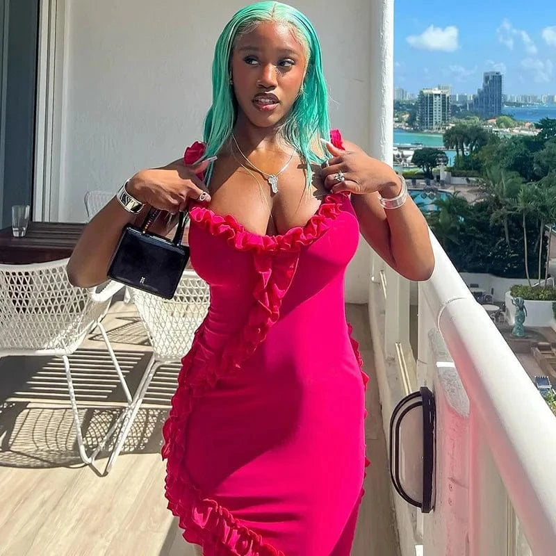 Bomblook ASDS177 Irregular Sexy Dresses Women Night Birthday Dresses Women Party Dresses Women