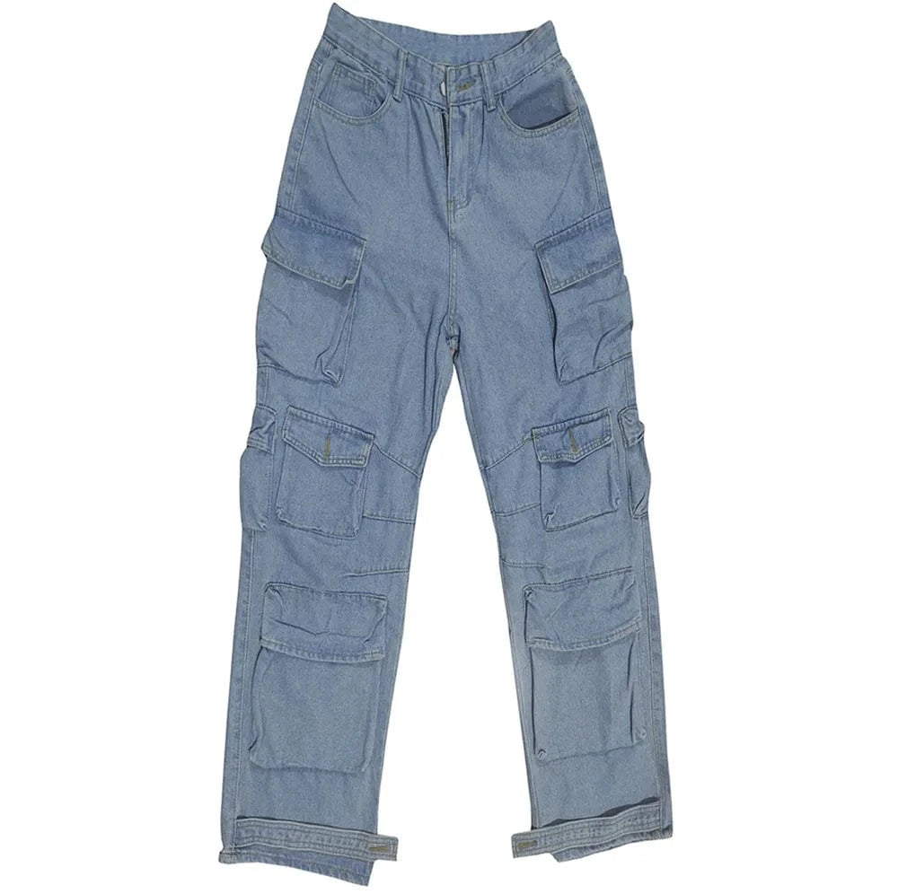 Bomblook ASPT46 Streetwear Plus Size Women's Jeans Women's Jeans Cargo Pants Women