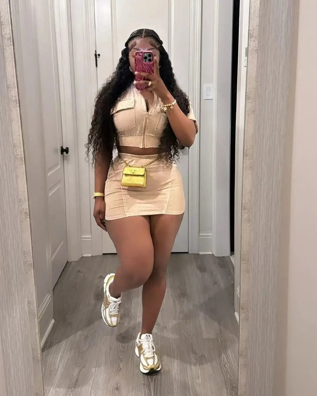 Bomblook C608ST05 Fashion Denim Washed Short Jacket New Design Outfits Streetwear 2 Piece Skirt Set Women Summer