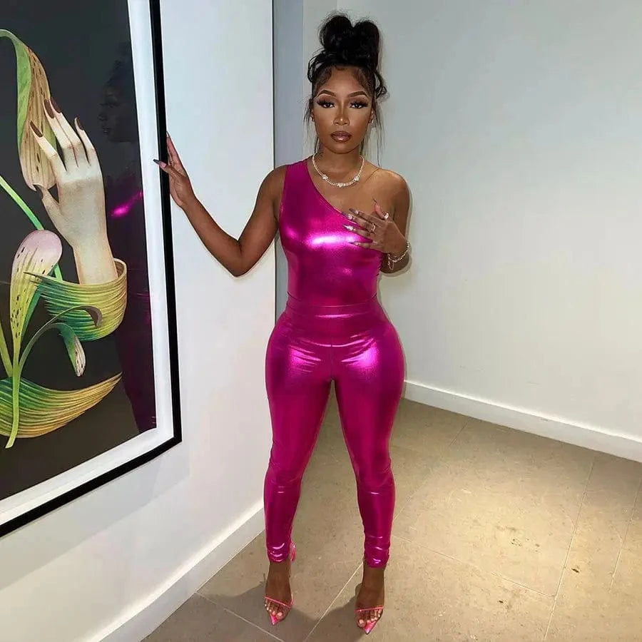 Bomblook LCST98 Spring 2024 Women S Clothing Solid Color Party Wear Ladies Suit Sexy Outfits Women s Sets Two Piece Pants Set