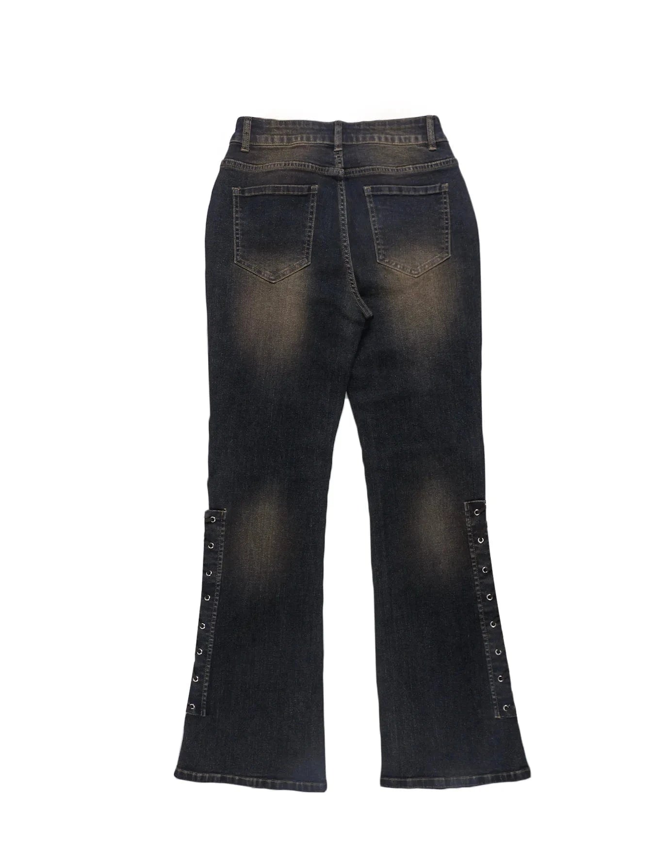 Bomblook Z925PT 2024 New High Waist Jeans Street Fashion Denim Pants Strap Zipper Slimming Pants for Women