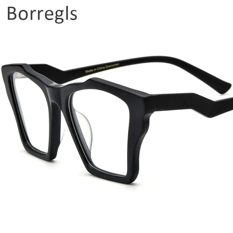 Borregls Acetate Cat Eye Glasses Frame 2024 New Trendy Eyeglasses Women Optical Prescription Spectacles Eyewear 19360