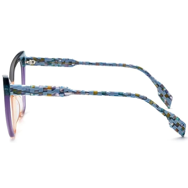 Borregls Acetate Cat Eye Glasses Frame Brand Designer Transparent Eyeglasses Frame Myopia Optical Eyewear 19251