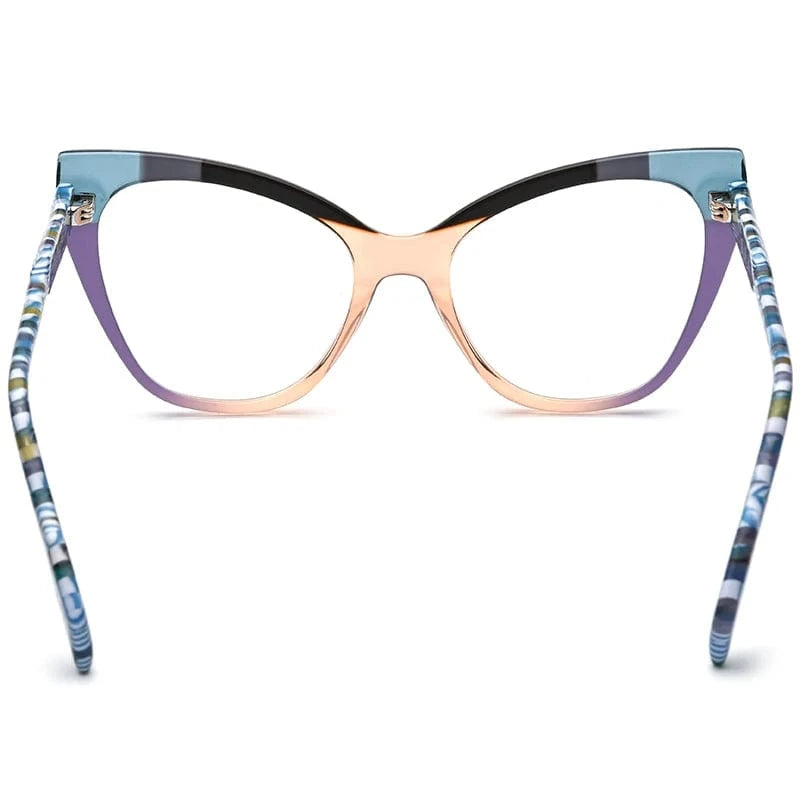 Borregls Acetate Cat Eye Glasses Frame Brand Designer Transparent Eyeglasses Frame Myopia Optical Eyewear 19251