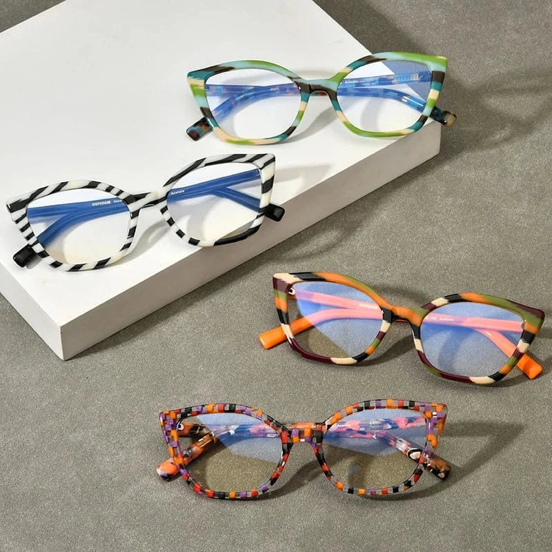 Borregls Acetate Cat Eye Glasses Frame Brand Designer Transparent Eyeglasses Frame Myopia Optical Eyewear 19277