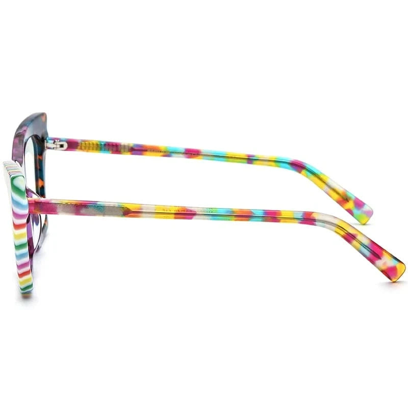 Borregls Acetate Cat Eye Glasses Frame Brand Designer Transparent Eyeglasses Frame Myopia Optical Eyewear 19295