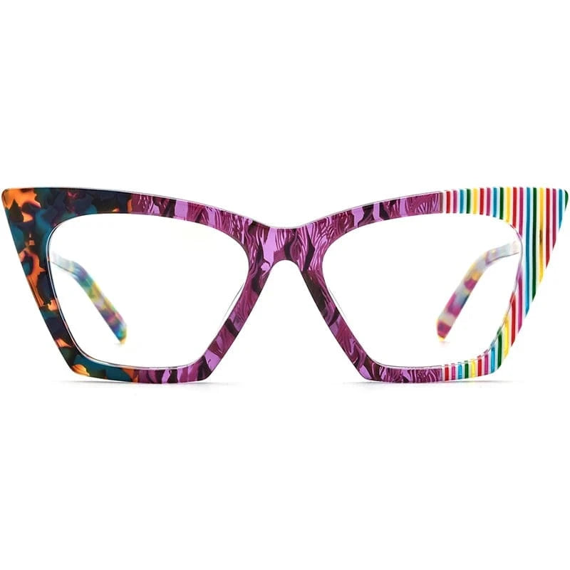 Borregls Acetate Cat Eye Glasses Frame Brand Designer Transparent Eyeglasses Frame Myopia Optical Eyewear 19295