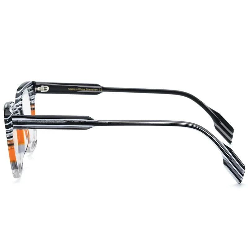 Borregls Acetate Glasses Frame Men Retro Square Eyeglasses Women 2022 Optical Spectacles Myopia Eyewear 19252