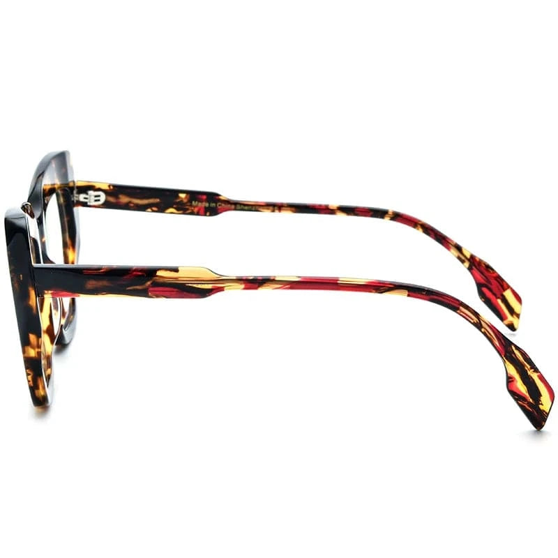 Borregls Hollow Acetate Glasses Frame Matte Vintage Cat Eye Eyeglasses Women Optical  Spectacles Eyewear 19264