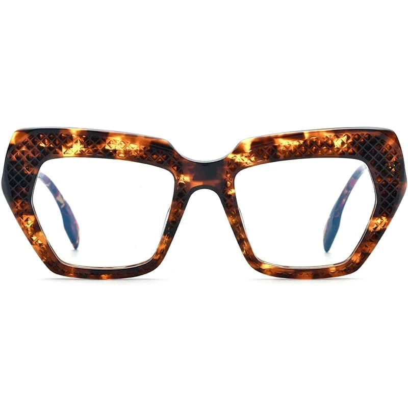 Borregls Hollow Acetate Glasses Frame Matte Vintage Cat Eye Eyeglasses Women Optical  Spectacles Eyewear 19264