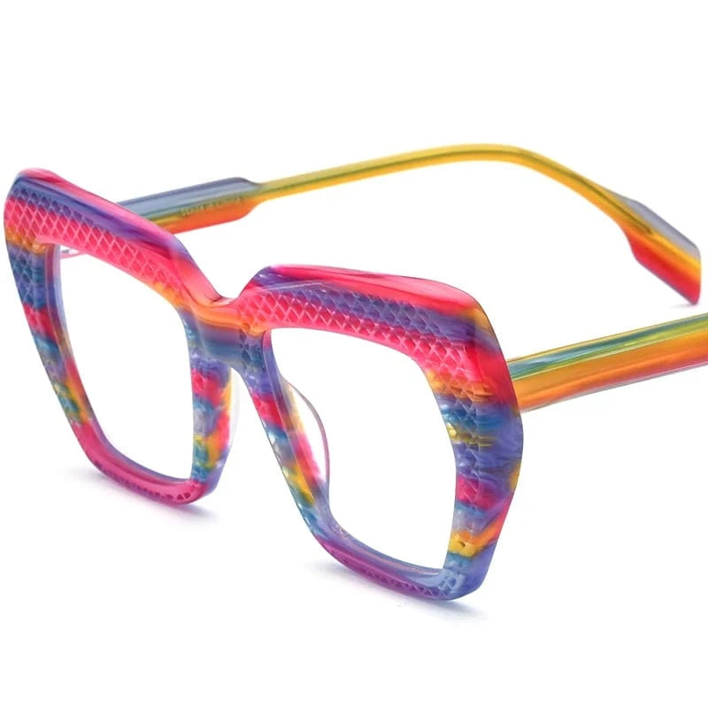 Borregls Hollow Acetate Glasses Frame Matte Vintage Cat Eye Eyeglasses Women Optical  Spectacles Eyewear 19264