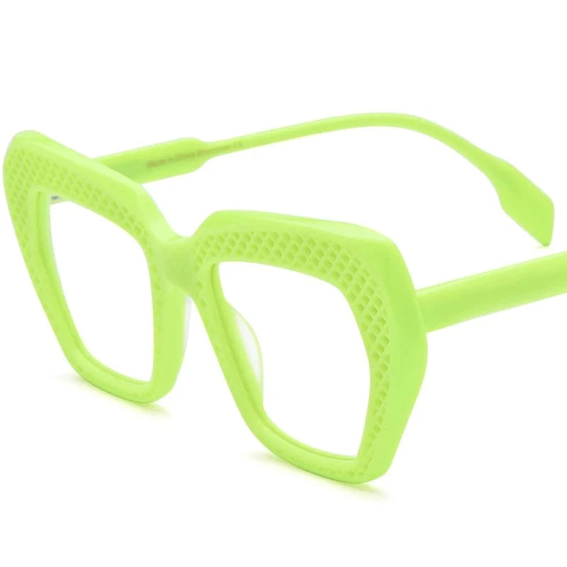 Borregls Hollow Acetate Glasses Frame Matte Vintage Cat Eye Eyeglasses Women Optical  Spectacles Eyewear 19264