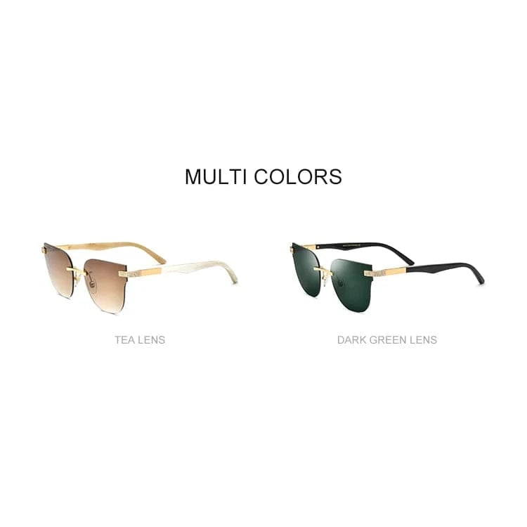 Borregls Women Squared Rimless Square Buffalo Horn Mens Sunglasses Luxury Eyewear Buffs Eyeglasses 0027