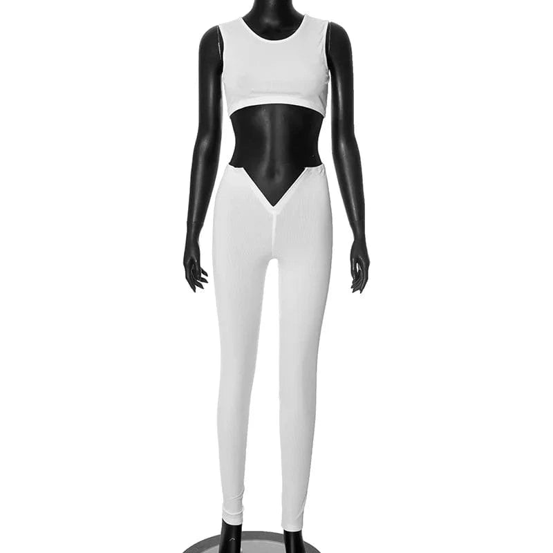 Boutique clothing 2024 summer crop top tracksuit jogger fitness two piece pants set women