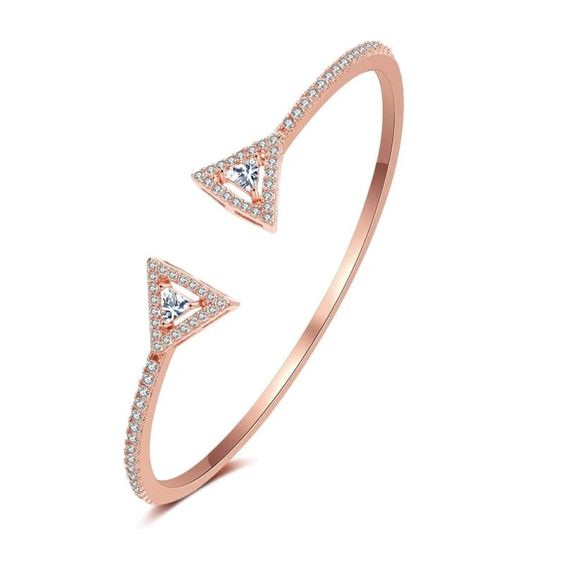 BP2142 Rose gold RAKOL BP2154 luxury dubai Indian ice out cubic zirconia bridal bracelets & bangles Girls bridal bangle bracelet women