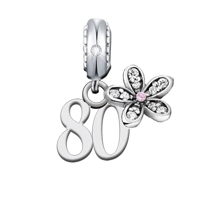 Brand Charm Bracelet Number Birthday 13th 16th 18th 30th Bead 925 Sterling Silver Fit Original for Women Trendy Opp Bag Clover
