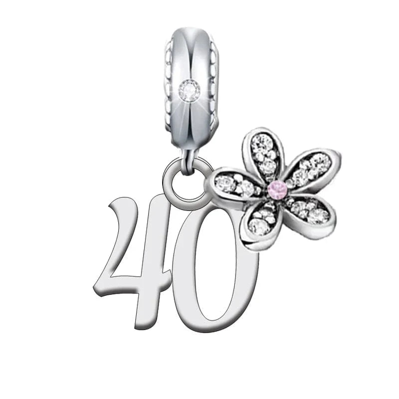 Brand Charm Bracelet Number Birthday 13th 16th 18th 30th Bead 925 Sterling Silver Fit Original for Women Trendy Opp Bag Clover