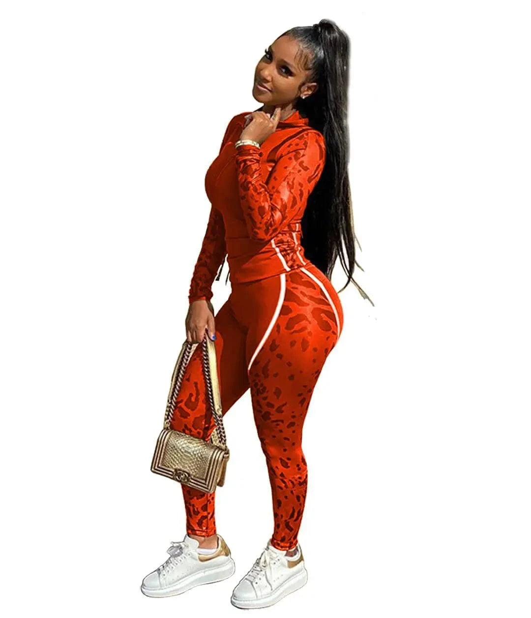 Brand Fashion Print Women Two Piece Set Outfits Elastic Fall Hoodies Sweatsuits Matching Jogger Sets Loungewear Tracksuits