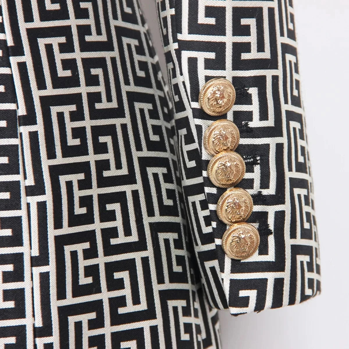 Brand New Workmanship Fashion Geometric Pattern Fall Winter Elegant Lady Women Slim Office Blazer Dress