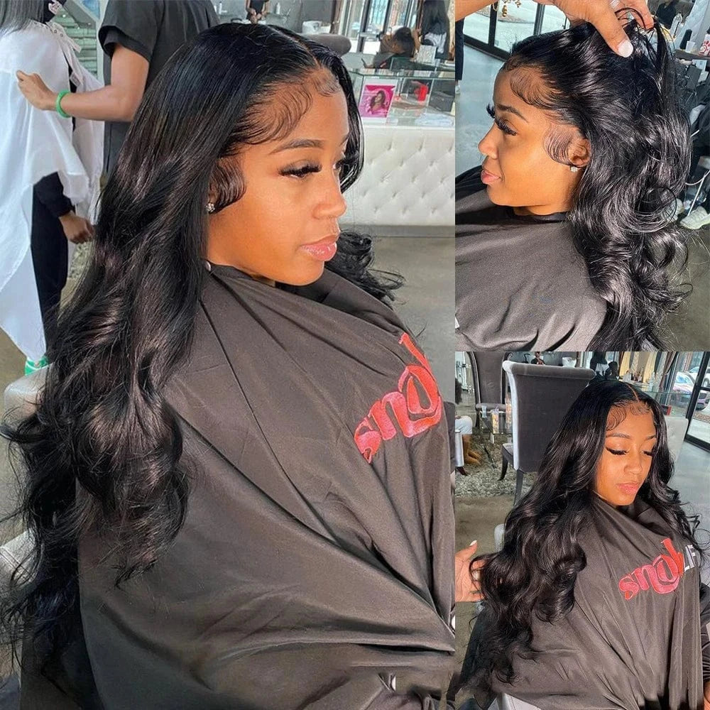 Brazilian Pre Plucked 13x6 Lace Front Wigs Human Hair Wigs For Black Women Body Wave 360 Full Hd Transparent Lace Frontal Wigs