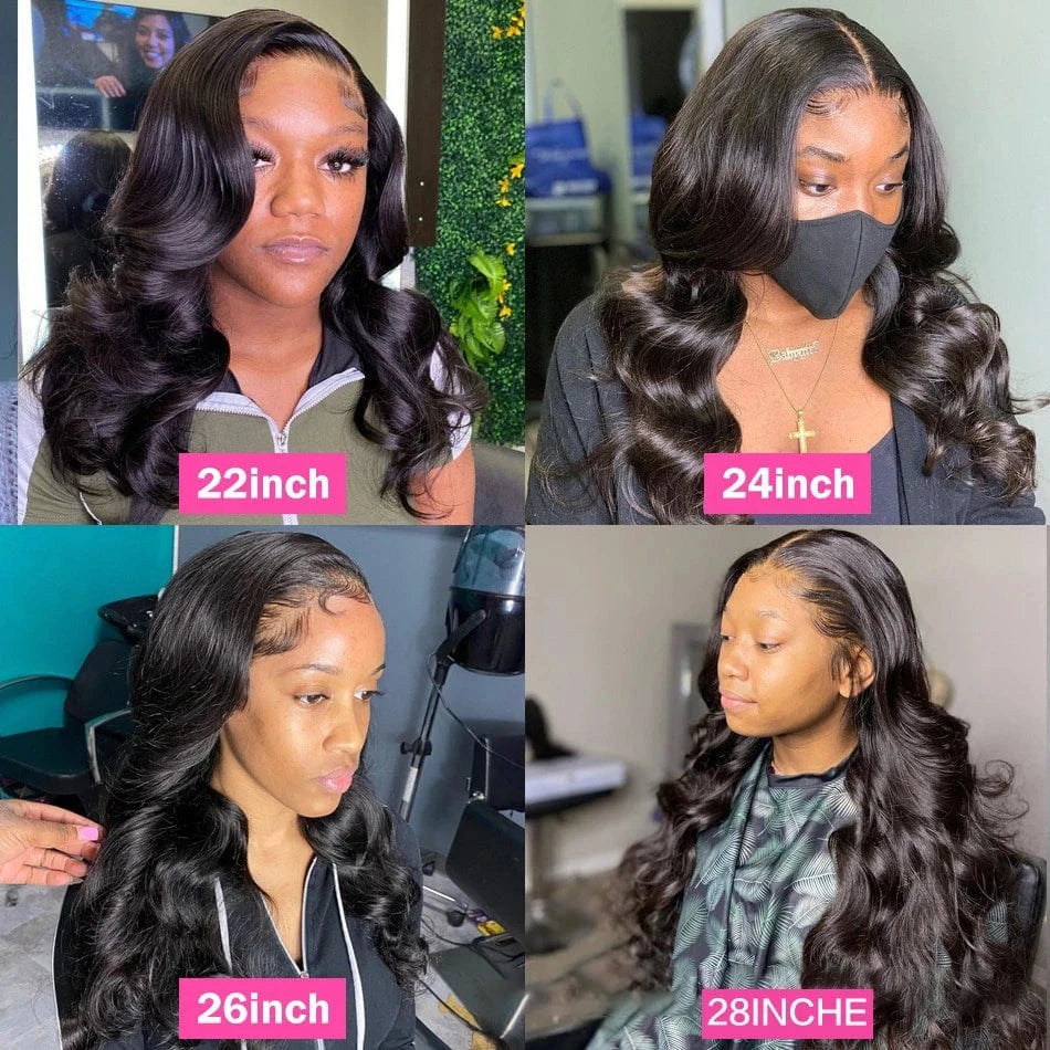 Brazilian Pre Plucked 13x6 Lace Front Wigs Human Hair Wigs For Black Women Body Wave 360 Full Hd Transparent Lace Frontal Wigs