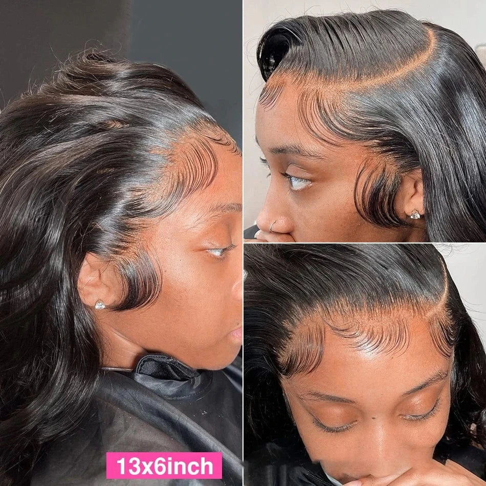 Brazilian Pre Plucked 13x6 Lace Front Wigs Human Hair Wigs For Black Women Body Wave 360 Full Hd Transparent Lace Frontal Wigs
