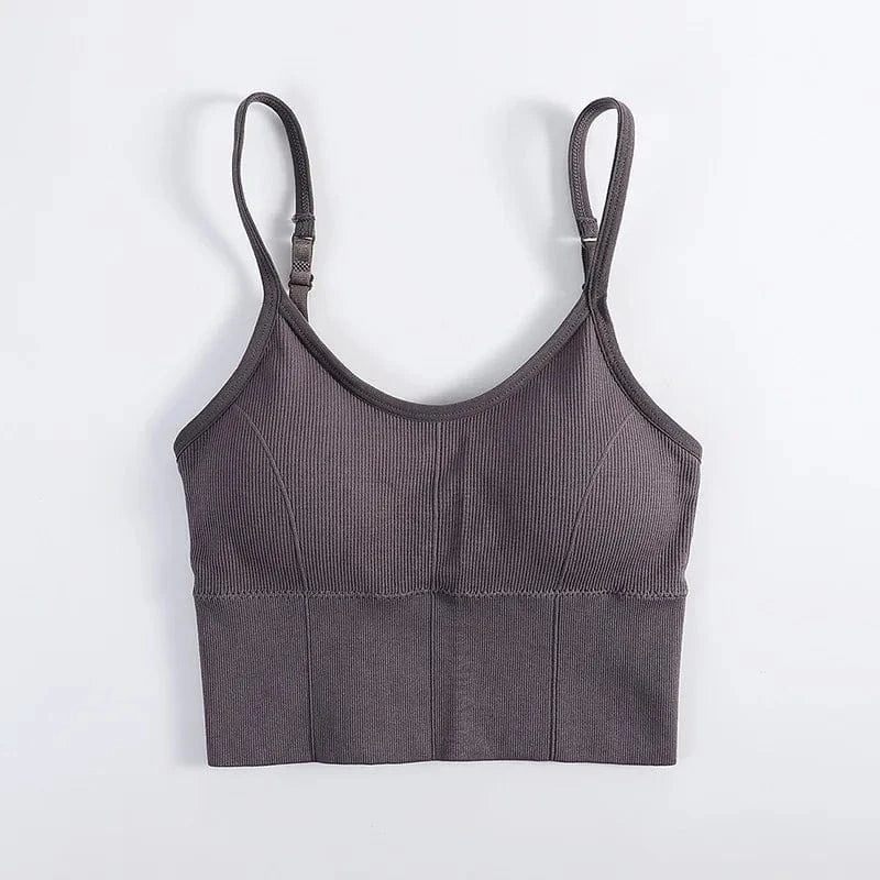 Breathable Sports Bra Anti-sweat Fitness Top Seamless Yoga Bra Workout Shockproof Crop Top Push Up Gym Shapewear Bra for Women