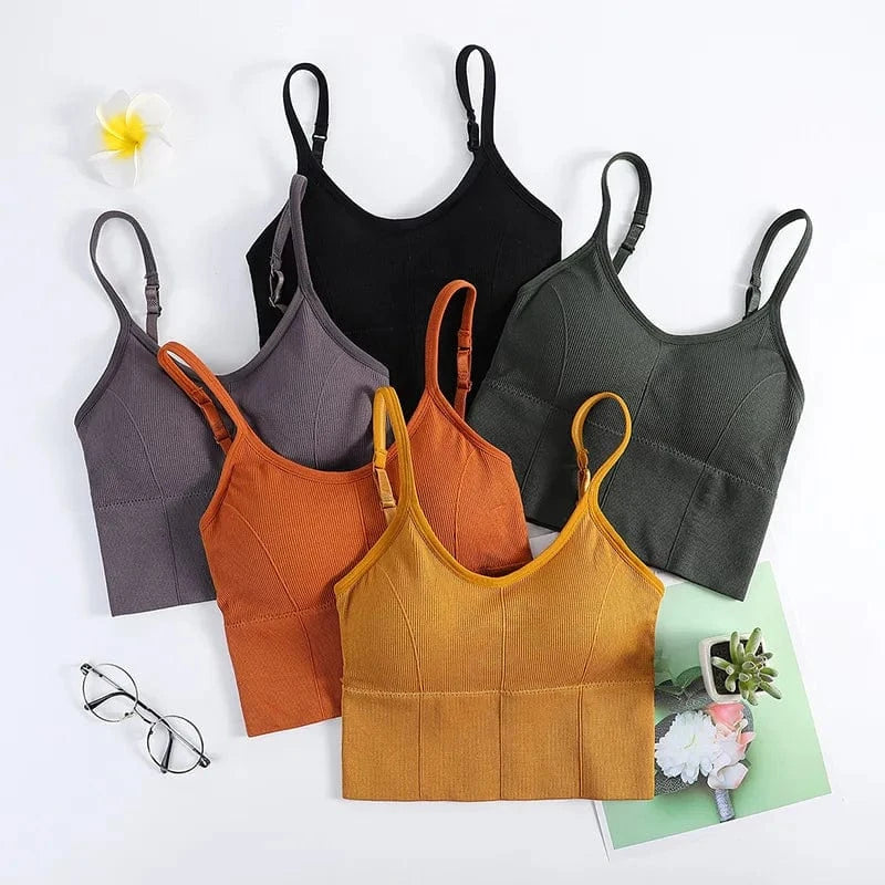 Breathable Sports Bra Anti-sweat Fitness Top Seamless Yoga Bra Workout Shockproof Crop Top Push Up Gym Shapewear Bra for Women