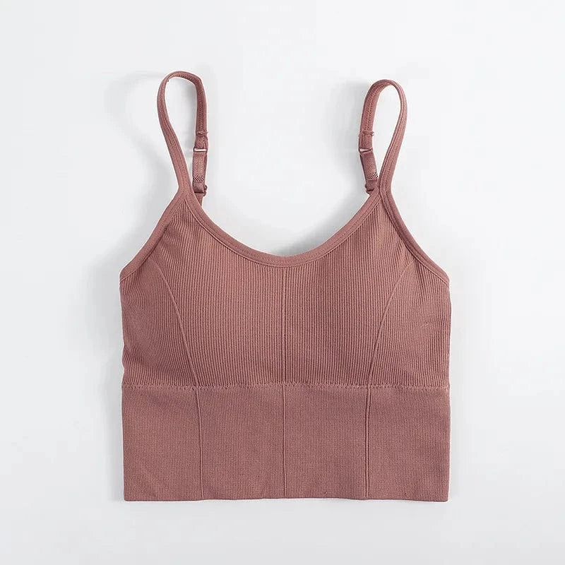 Breathable Sports Bra Anti-sweat Fitness Top Seamless Yoga Bra Workout Shockproof Crop Top Push Up Gym Shapewear Bra for Women