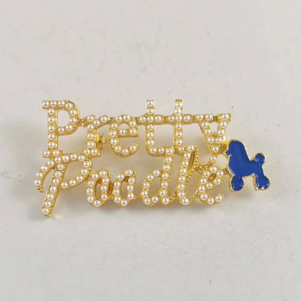 brooch / 04 Pretty Girl Greek sorority university society letter college society crystal brooches Personalized gift Brooch Lapel Pin