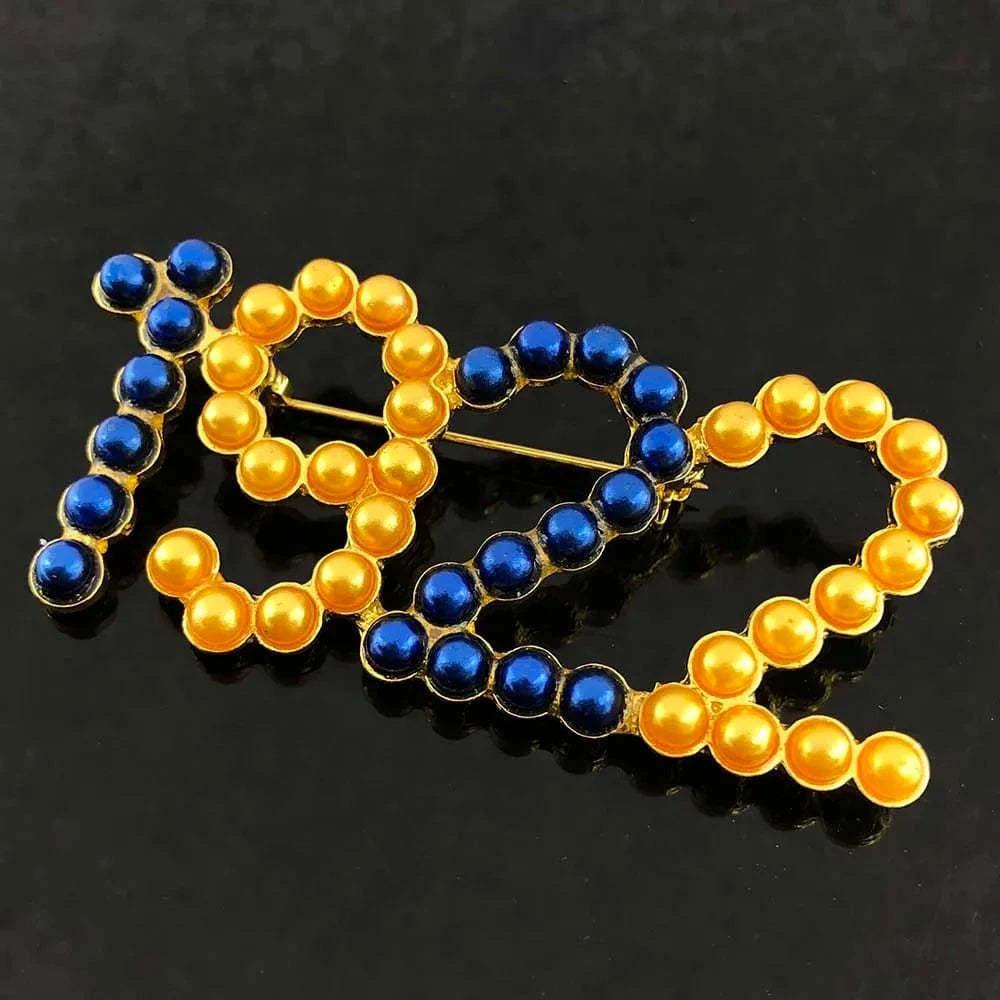 brooch / pearl 03 / As shown in the figure Pearl  Inlay Society Greek Paraphernalia Sorority Jewelry Gifts1922 Brooch Sigma Gamma Rho Jewelry Customize
