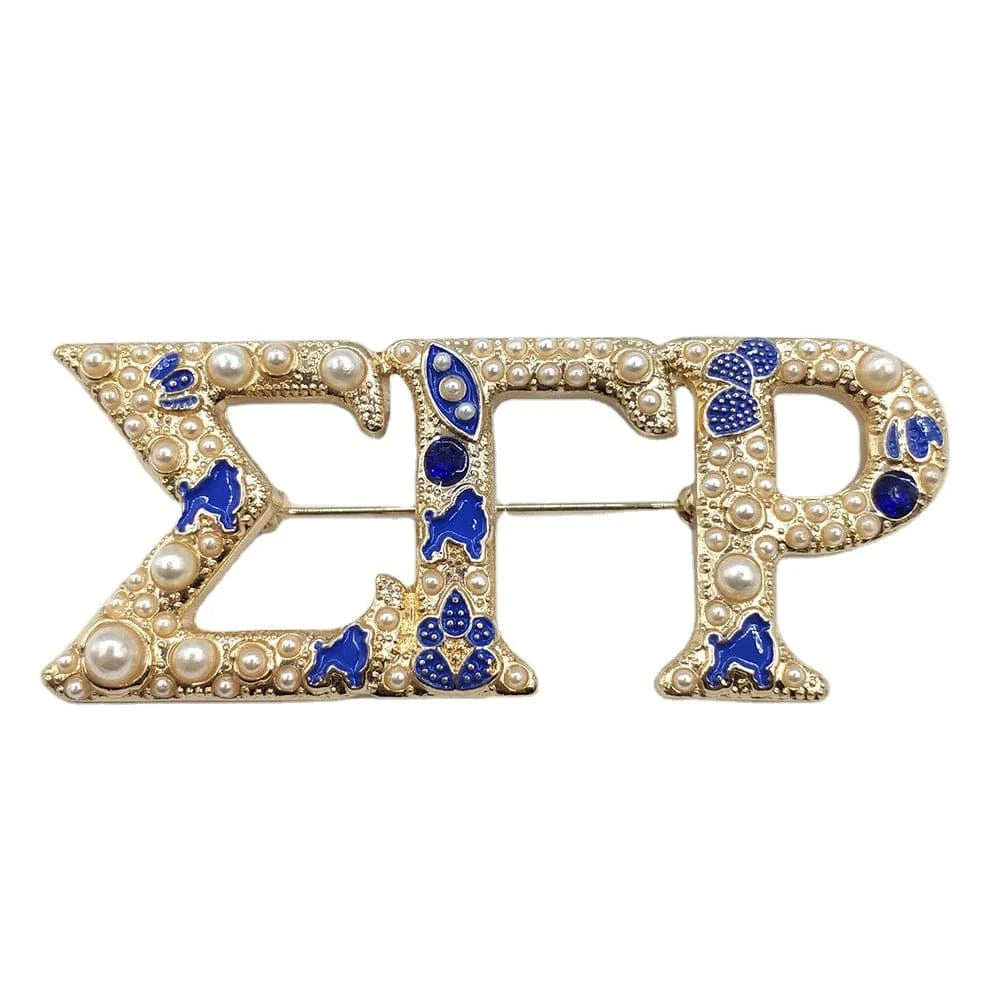 brooch / Yellow / As shown in the figure Greek Sorority Letter Sigma Gamma Rho  Pins Brooch Jewelry Graduation Sorority