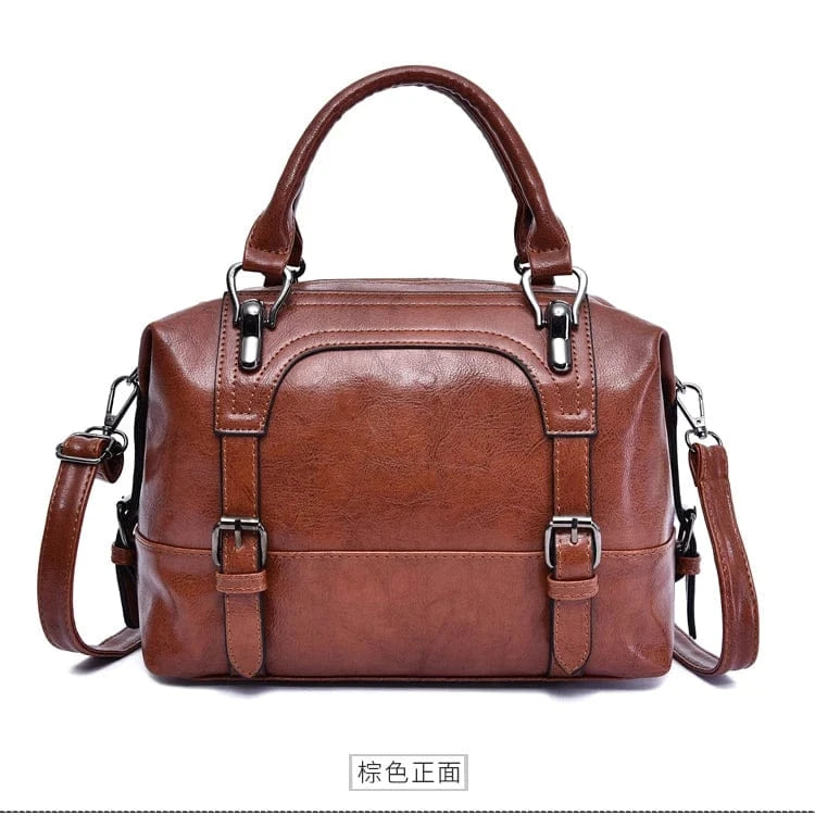 Brown 2025 High Quality Girls' Casual Tote 2- Piece Bag Color-Matching Design Large Capacity Rich Colors Sacs Main