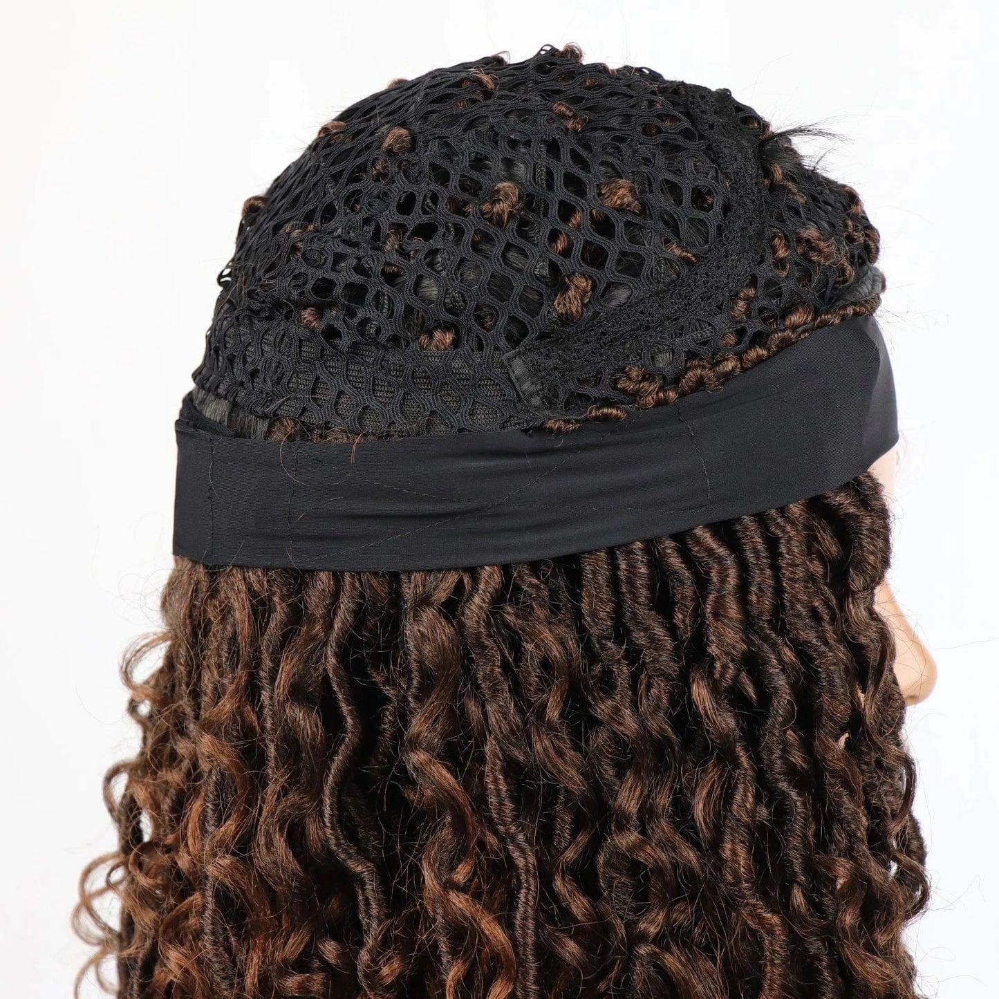 Brown / 22 Inches Top Selling New Arrival Ombre Brown Headband Wigs Machine Made Non Lace Headband Wig