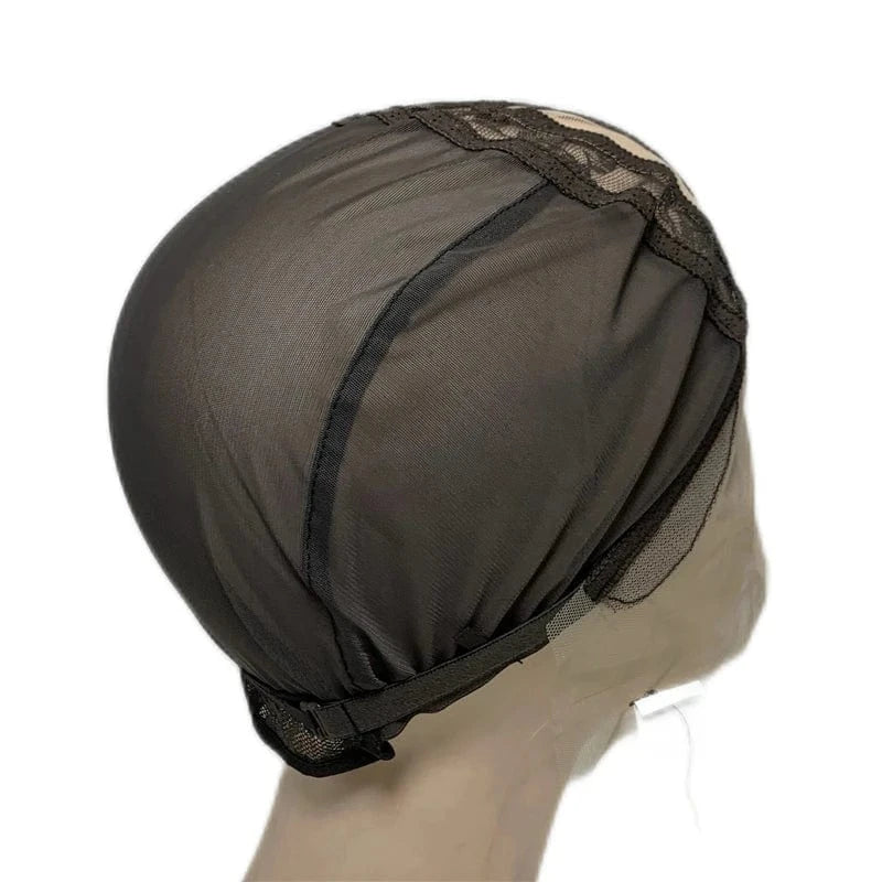 Brown Factory Wholesale Breathable Mesh Wig Cap Net No Slip Human Hair Wig Caps Elasticity C Shape Ear Cap Design For Wig