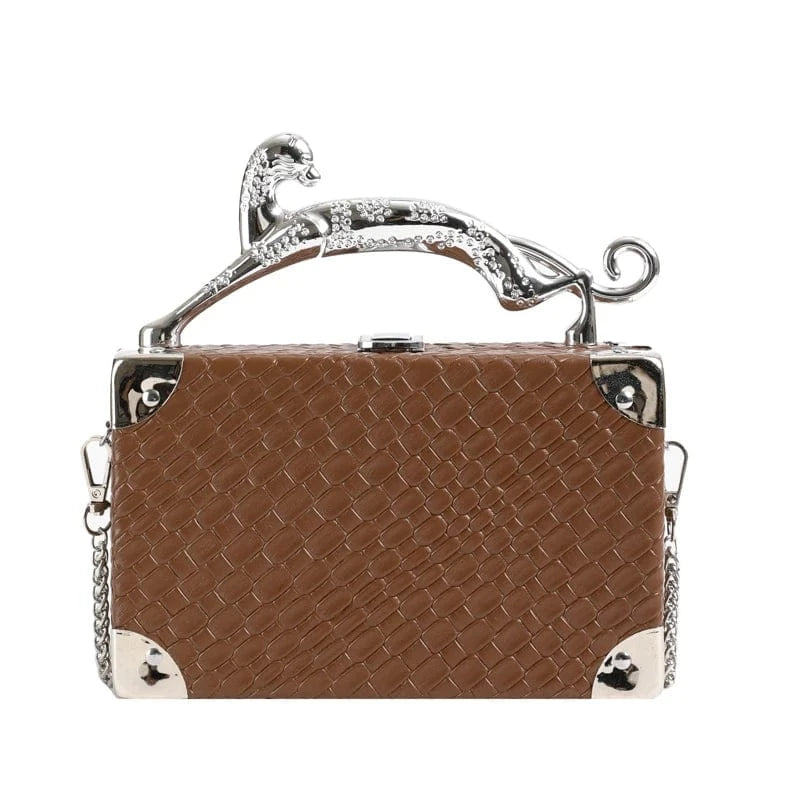 brown Woven box New Design Fashion Chain Women Shoulder Bag Pu Luxury Women Handbag Purses And Handbags