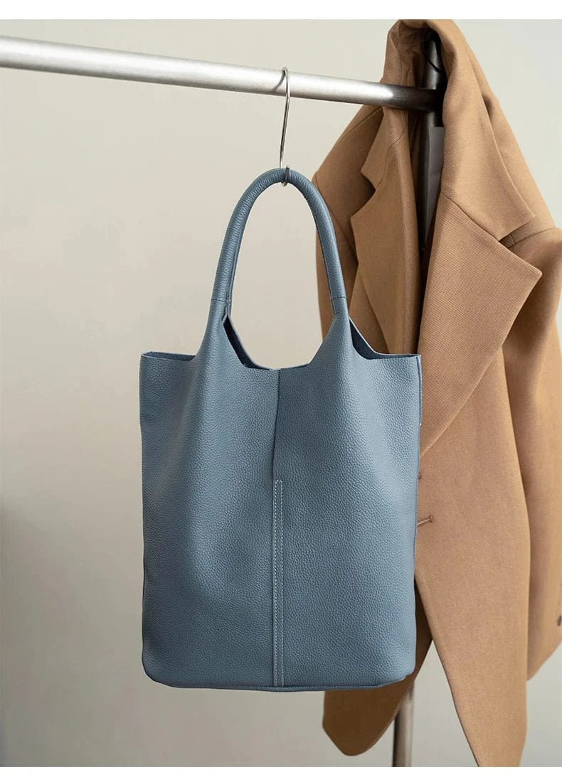 Bucket Bag Ladies Luxury Women Tote Bag Casual Genuine Cow Leather Shoulder Bags ladies Tote Handbags Big Shopper Bag for Female