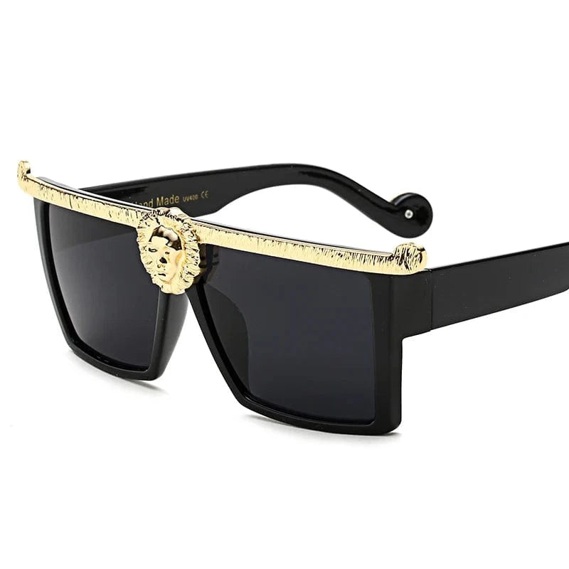 C1 Black 96876 Unique Sunglasses Ladies Men Women Lion Head Celebrity Sunglasses Unisex Vintage Fashionable UV400 Sun Glasses
